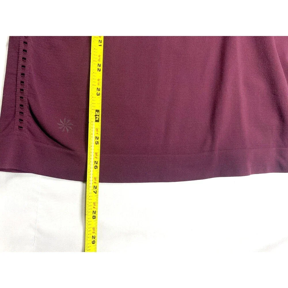 Athleta With Ease Top L Spiced Cabernet Burgundy - Picture 6 of 8